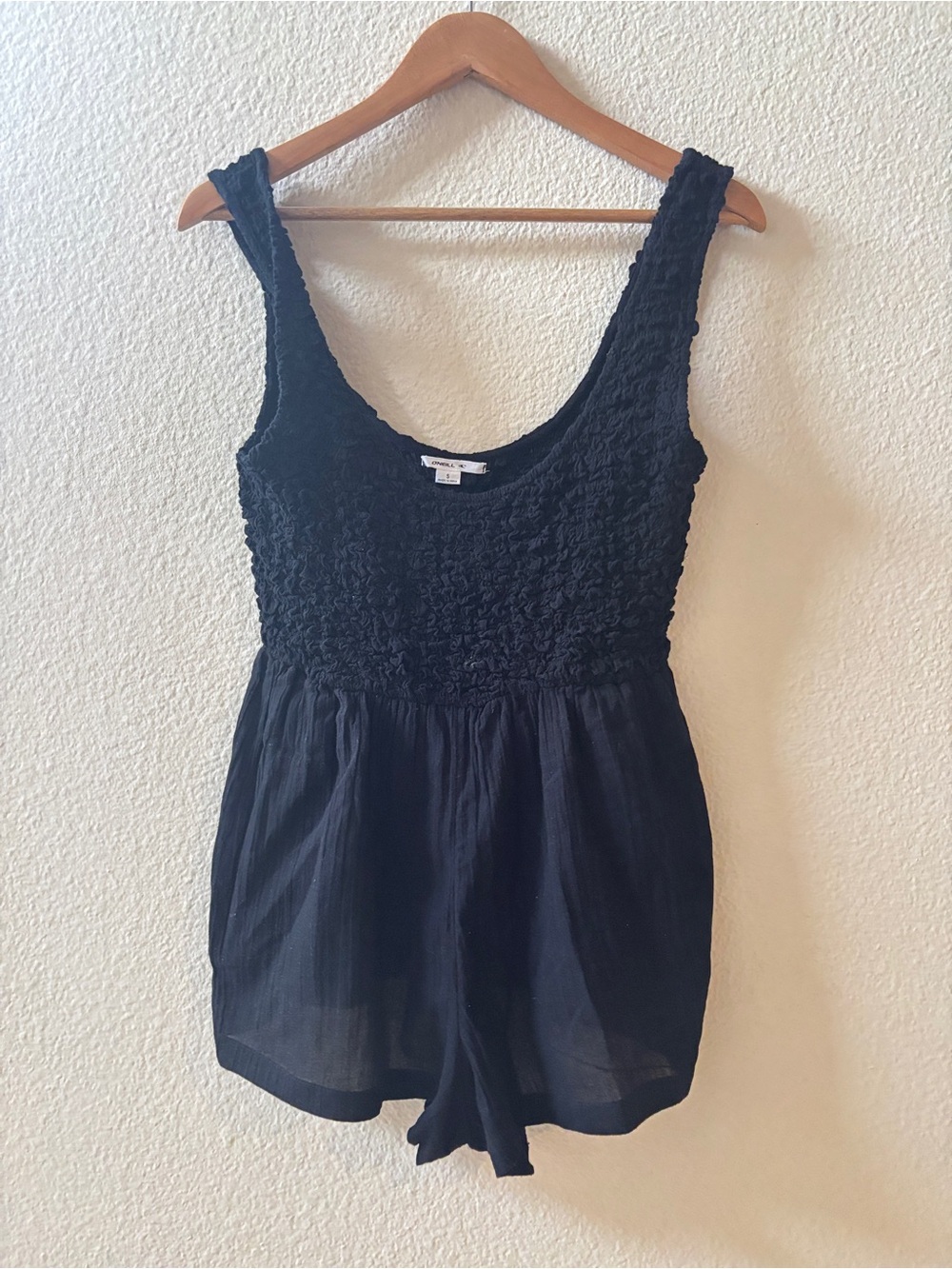 O'Neill Romper Cover Up Black Size Small